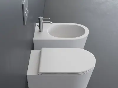 Alice Ceramica Hide Round Wall-Hung WC Low-poly 3D model