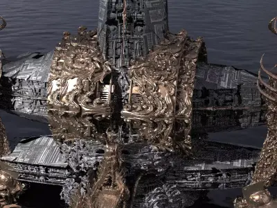 Ocean Cyberpunk Atlantis Deep city 2 3D model