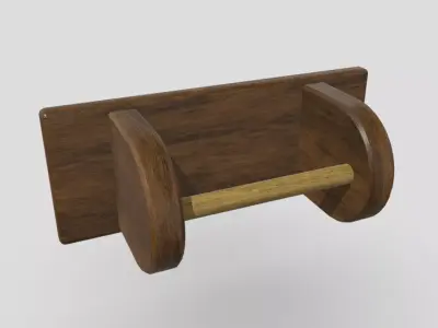 Toilet Roll Holder 5 Low-poly 3D model