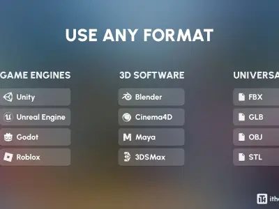 Furniture Cute Low-poly 3D model