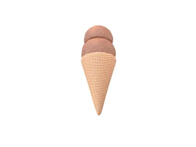 Ice Cream Cone v3 002 Low-poly 3D model