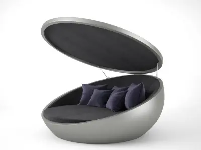 Vondom ULM Daybed with Parasol 3D model