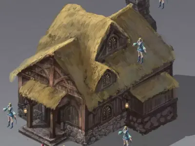 Glacier Ancient Land - Snowy Residence 01 3D model