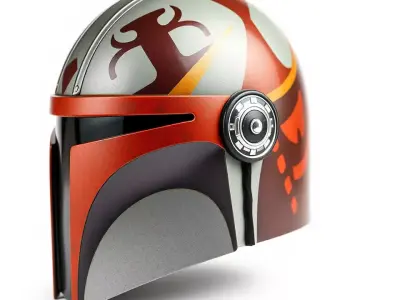 Mandalorian Helmet Colorful model pack Low-poly 3D model