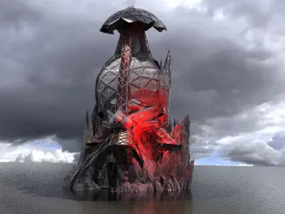 Steppenwolf tower Cliffs  3D model
