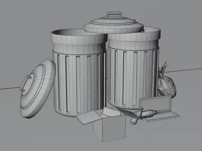 garbage can 3D model