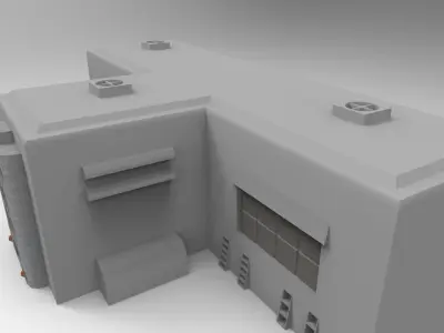 Sc-fi Building Low-poly 3D model