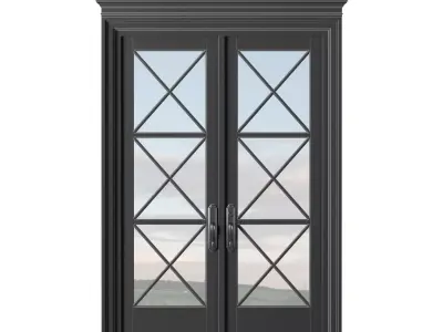 Entrance modern classic street doors 3D model