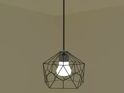 Modern Geometric Hanging Lamp 3D Model Free 3D model