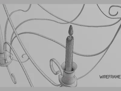 Chandelier PBR for 3d compositions 3D model