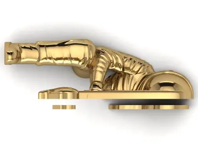 Astronaut Fishing 3D Model Hollow STL with Backplate 3D print model