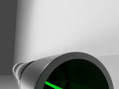 Laserpointer laser attached to wall 3D model