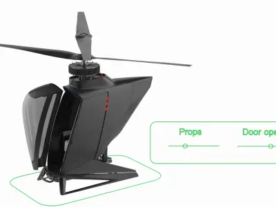  Urban Air Mobility Vehicle Rigged 