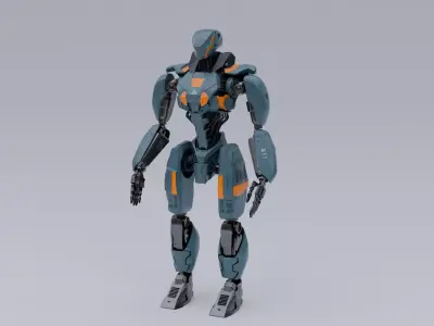 Mechanical robot 3D model