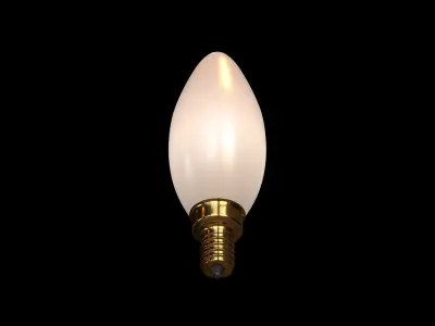 Candelabra Bulb  Low-poly 3D model