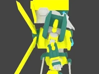 Super Mecha 6 - Dhays of Code Name 1C4YK Low-poly 3D model