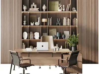 Boss Desk - Office Furniture 51 3D model