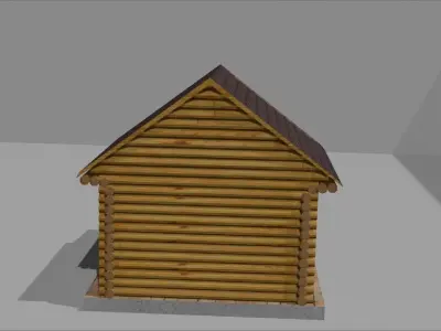 a log house2 Low-poly 3D model