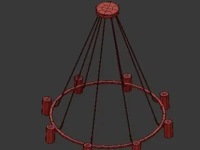 CHAMPEAUX ROUND CHANDELIER 48 3D model
