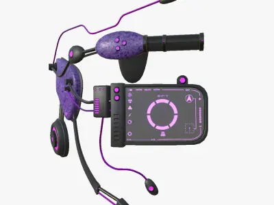 SciFi Glasses E03 Purple Black - Character Design Fashion Low-poly 3D model