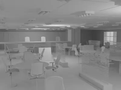 Bar Interior No Material 3D model