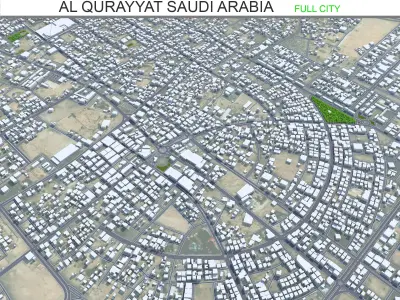 Al Qurayyat Saudi Arabia Low-poly 3D model