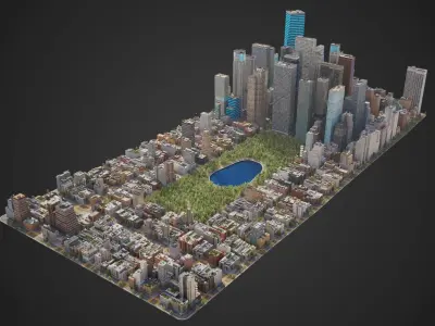 City R7 MAYA Low-poly 3D model