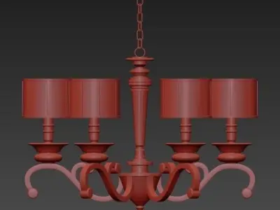 Classic chandelier 2 3D model purchase