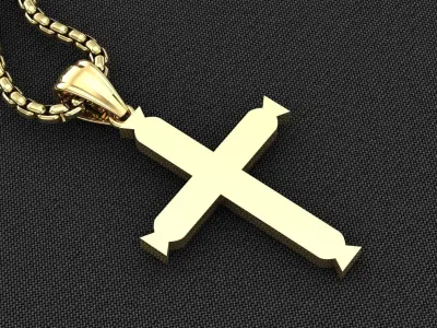 Cross Light Gold 3CP076 3DM STL 3D model