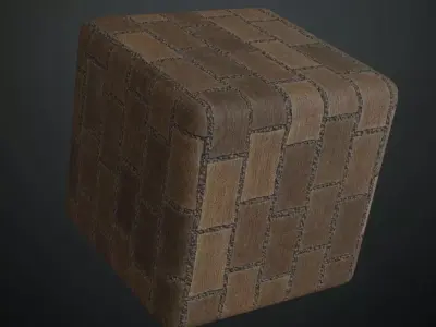 Medieval Arched Iron Lattice Wood Planks PBR Texture