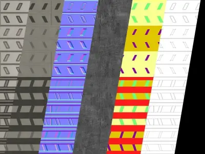 Scifi Hard Surface Trim Sheet Collection 3D model