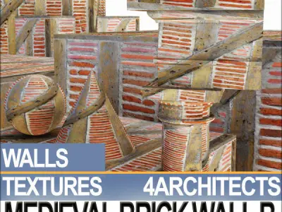 Medieval Brick Wall Material B Texture