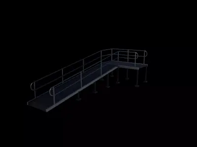 Wheelchair ramp 2 3D model