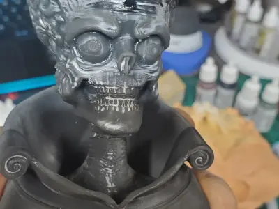 Martian 3D print model alien head 3D print model