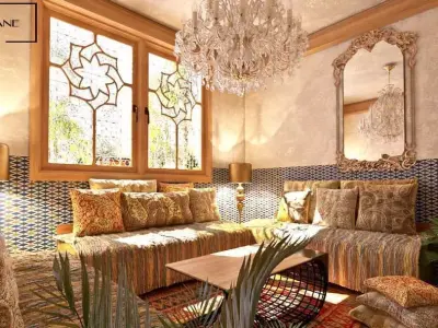 moroccan living room  3D model