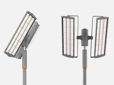 Sci fi street lighting 10 3D model