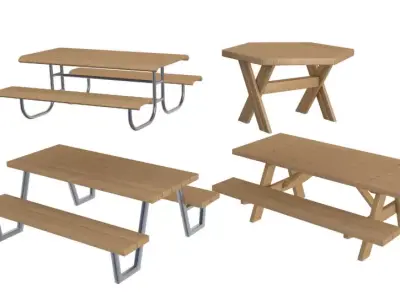 Picnic Table collection 3D model