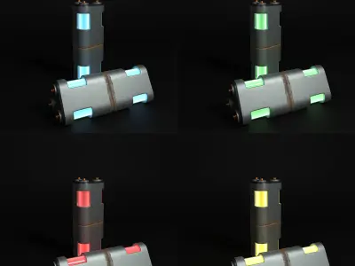 Sci-Fi Futuristic Power Cell 3D model