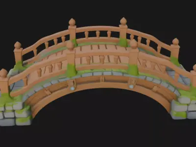 Pixar style 3d Bridge model 3D model