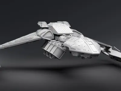 Klingon D5 Tanker Scale model 3D print model