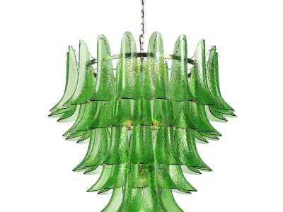 Glass Feather Chandelier 3D model