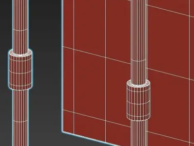 simona two light wall sconce in stainless steel 3D model