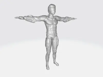 Sci fi marine 3D model