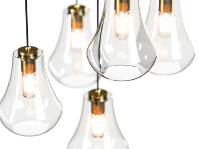 Crate and Barrel - Arren Round Teardrop Pendant 3D model