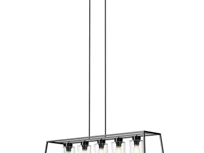 Rectangle Chandelier Low-poly 3D model
