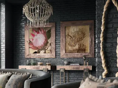 VRay - C4D Scene files - African Interior Scene 3D model