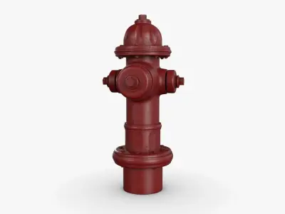 fire hydrant Low-poly 3D model