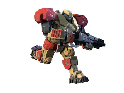 Battle Mech  Low-poly 3D model purchase