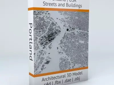 Portland Streets and Buildings 3D model