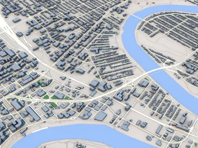 Winnipeg City Canada 3D model